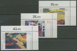 Bund 1992 Gemälde Malerei Des 20. Jahrhunderts 1617/19 Ecke 2 Postfrisch (E2020) - Unused Stamps