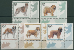 Bund 1996 Jugend: Tiere Hunde Hunderassen 1836/40 Ecke 4 Postfrisch (E2525) - Unused Stamps