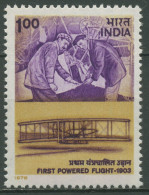 Indien 1978 Flugzeuge Motorflug Brüder Wright Doppeldecker 779 Postfrisch - Unused Stamps