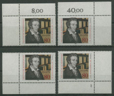Bund 1988 Chemiker Leopold Gmelin 1377 Alle 4 Ecken Postfrisch (E1701) - Unused Stamps