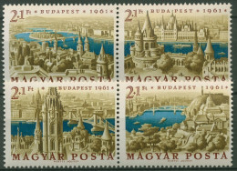 Ungarn 1961 Panorama Budapest 1789/92 A ZD Postfrisch - Neufs