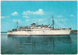 CPSM BATEAUX. PAQUEBOT. ROUMANIE. LA MOTONAVE "TRANSILVANIA" - Steamers