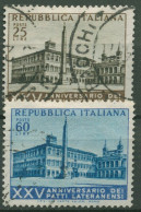 Italien 1953 Lateranenverträge Lateranenpalast Rom 906/07 Gestempelt - 1946-60: Afgestempeld