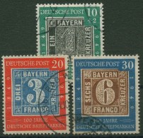 Bund 1949 100 Jahre Dt. Briefmarken 113/15 Gestempelt, Zahnfehler (R80997) - Gebraucht