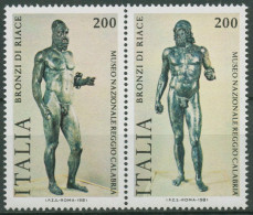 Italien 1981 Bronzen Von Riace Kriegerstatuen 1773/74 ZD Postfrisch - 1981-90: Nieuw/plakker