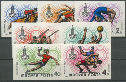 Ungarn 1980 Olympische Sommerspiele Moskau 3433/39 B Postfrisch Geschnitten - Ungebraucht