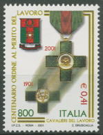 Italien 2001 Orden "Verdienst Der Arbeit" 2763 Postfrisch - 2001-10: Mint/hinged