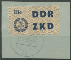 DDR 1963 Laufkontrollzettel Des ZKD 7 Gestempelt Briefstück - Other & Unclassified