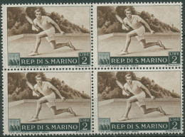 San Marino 1953 Sport Tennis 494 4er-Block Postfrisch - Nuovi