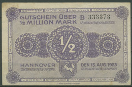 Hannover Kammern 1/2 Million Mark 1923, Keller 2169 B, Gebraucht (K1118) - Autres & Non Classés
