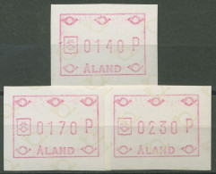 Aland 1984 Automatenmarken Posthörner Satz 3 Werte ATM 1 S 4 Postfrisch - Aland