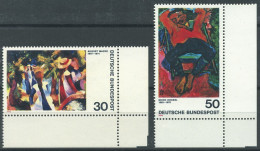 Bund 1974 Deutscher Espressionismus 816/17 Ecke 4 Unten Rechts Postfrisch (E558) - Unused Stamps