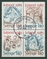 Schweden 1985 Weihnachten Kirchenmalerei 1360/63 Gestempelt - Used Stamps