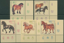 Bund 1997 Jugend: Tiere Pferde Pferderassen 1920/24 Ecke 4 Postfrisch (E2750) - Unused Stamps