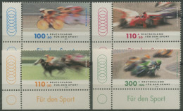 Bund 1999 Sporthilfe Rennsport Pferderennen 2031/34 Ecke 3 Postfrisch (E2995) - Neufs