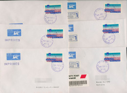 Israel ATM 1993 Weihnachten Ersttagsbriefe 6 Werte, ATM 6 S FDC (X80430) - FDC