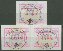 Aland 1993 ATM Satz 3 Werte Mit WZ 1 ATM Satz 5 Yc S1 Gestempelt - Ålandinseln