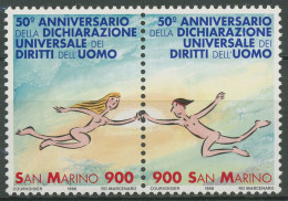 San Marino 1998 Erklärung Der Menschenrechte 1803/04 ZD Postfrisch - Ungebraucht