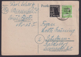 SBZ MIF Aufdruck Postkarte Weissenfels Sachsen Anhalt N. Potsdam Babelsberg - Other & Unclassified