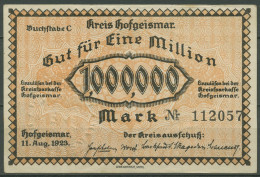 Hofgeismar 1 Million Mark 1923, Keller 2410 Leicht Gebraucht (K1120) - Altri & Non Classificati