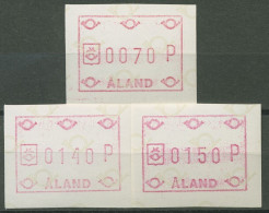 Aland 1984 ATM Posthörner Satz 3 Werte 70/140/150 ATM 1 S Postfrisch - Aland