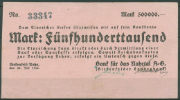 Birkenfeld Nahe 500000 Mark 1923, Keller 428 A, Leicht Gebraucht (K1115) - Sonstige & Ohne Zuordnung