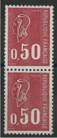 N° 1664b Tenant à 1664, N° Rouge "680" Paire Neuve ** (MNH) 3 Bandes De Phosphore TB - Francobolli In Bobina