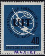 GERMANY(1965) ITU Centenary. MUSTER (specimen) Overprint. Scott No 927. - Other & Unclassified