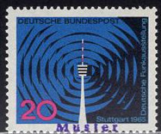 GERMANY(1965) Stuttgart Radio Exhibition. MUSTER (specimen) Overprint. Scott No 932. - Autres & Non Classés