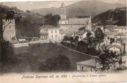 FRABOSA SOPRANA - PANORAMA E TORRE ANTICA - F.P. - STORIA POSTALE - Cuneo