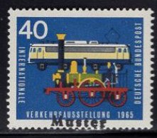 GERMANY(1965) Old & New Railroad Engines. MUSTER (specimen) Overprint. Scott No 923. - Autres & Non Classés