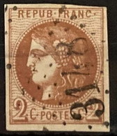 France YT N° 40B Oblitéré. Belle Nuance. TB Et Signé Scheller. - 1870 Ausgabe Bordeaux