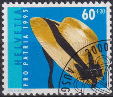 1995 Schweiz Pro Patria, Strohhut " Bergère", ⵙ Zum:CH B248, Mi:CH 1549, Yt: CH 1477 - Used Stamps