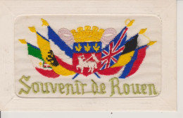 ROUEN - SOUVENIR DE - CARTE BRODEE - Rouen