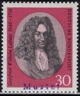 GERMANY(1966) Gottfried Leibniz. MUSTER (specimen) Overprint. Scott No 962. - Other & Unclassified