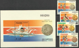 Panama 1988, Olympic Games In Seoul, Swimming, 4val +BF - Panamá