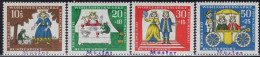 GERMANY(1966) The Princess And The Frog. Set Of 4 With MUSTER (specimen) Overprint. Scott No B418-21. - Andere & Zonder Classificatie