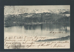 CPA - 38 - Grenoble - La Chaîne Des Alpes - Vue Prise De L'Ile Verte - Précurseur - Circulée En 1903 (pli) - Grenoble