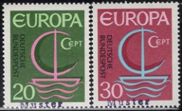 GERMANY(1966) Europa. Set Of 2 With MUSTER (specimen) Overprint. Scott No 969-70. - Andere & Zonder Classificatie