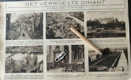 DINANT 1914 / HET VERWOESTE DINANT / HET FORT / DE R.K. KERK IS GEDEELTELIJK VERBRAND / KLOOSTER OVER DE MAAS - Unclassified