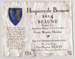 Etiquette HOSPICES DE BEAUNE " BEAUNE 1er Cru 2011 - Cuvée Maurice Drouhin " (2999)_ev520 - Bourgogne