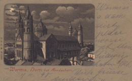 AK Worms - Dom Bei Mondschein - 1898  (69440) - Worms