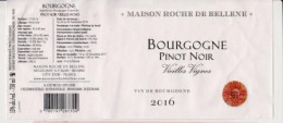 Etiquette " Bourgogne PINOT NOIR 2016 " Vieilles Vignes (2784)_ev356 - Bourgogne