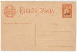 Portugal Postal Stationery Ceres Overprinted Açores Mint - Postwaardestukken
