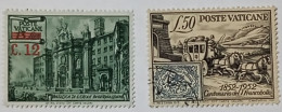 1952 Vaticano-n. 154 NUOVO + N. 155 USATO - Unused Stamps