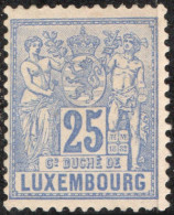 Luxembourg 1882 25 C Allegorie Perf 12½:12, 1 Value MH - 1882 Alegorias