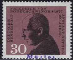 GERMANY(1967) Friedrich Von Bodelschwingh. MUSTER (specimen) Overprint. Scott No 973. - Andere & Zonder Classificatie