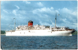 CPSM BATEAUX. PAQUEBOT.  "COLOMBIE"  -  LIGNES DE ANTILLES FRANÇAISES ET ANGLAISES ET DE LA CÔTE FERME - Piroscafi