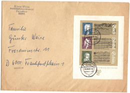 DDR GERMANY - BIG COVER - Letter 1983 - Block Music - Cartas & Documentos