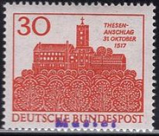 GERMANY(1967) The Wartburg. MUSTER (specimen) Overprint. 450th Anniversary Of Reformation. Scott No 976. - Autres & Non Classés